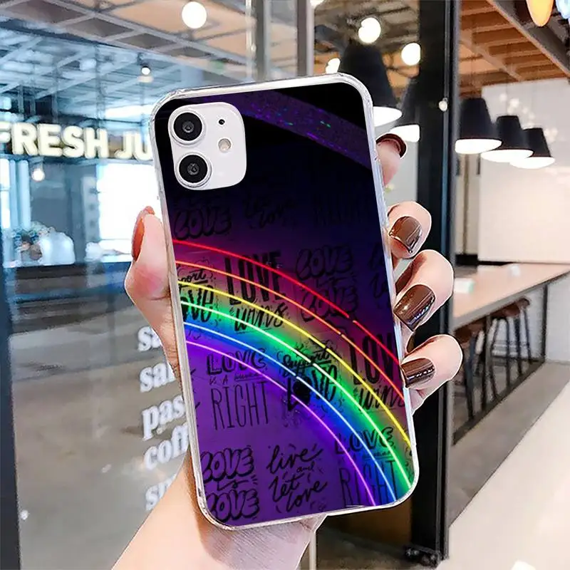 

MaiYa Funny Neon Phone Case For Clear-Iphone 5 5s se 6 6s 7 8 11 12 X Xs Xr Pro Plus Max Mini Cover
