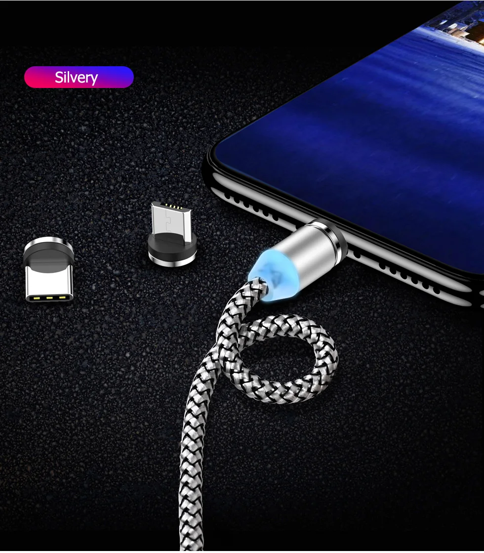 Магнитный Micro usb type-C кабель для iPhone 11 Pro XS Max 7 8 Plus samsung Android 3A кабель для быстрой зарядки и передачи данных 2 м USBC type C зарядное устройство