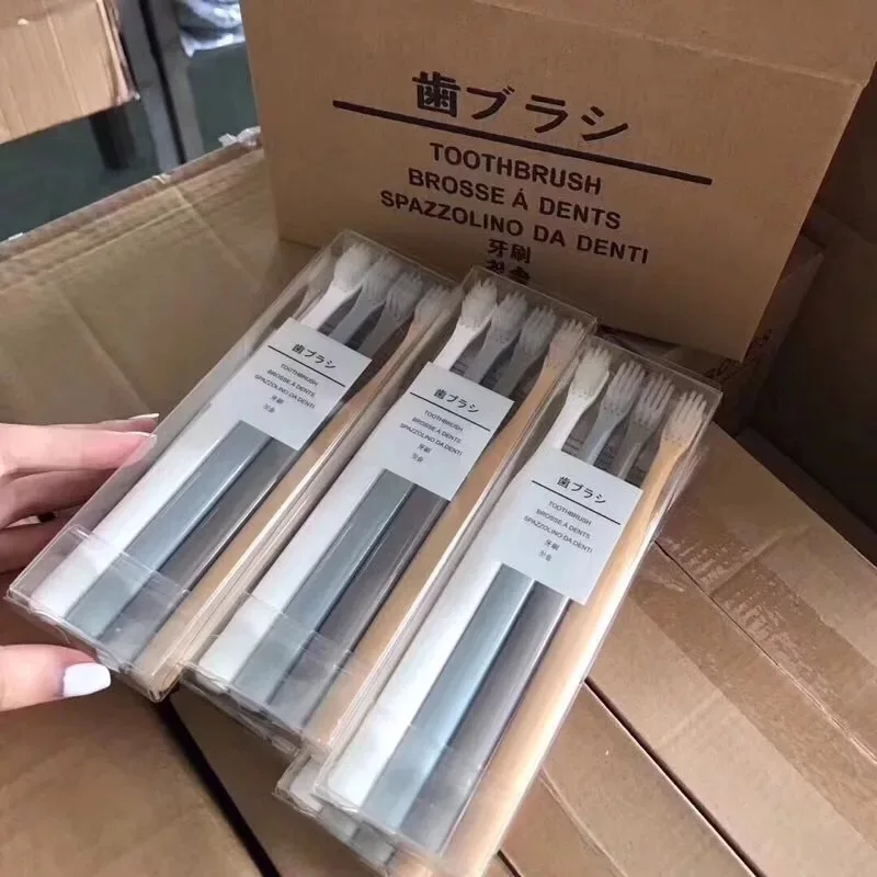 

4pcs Wheat Straw Toothbrush Japanese Small Head Adult Toothbrush High Density Soft Bristle Antibacterial Toothbrush Dropshipping