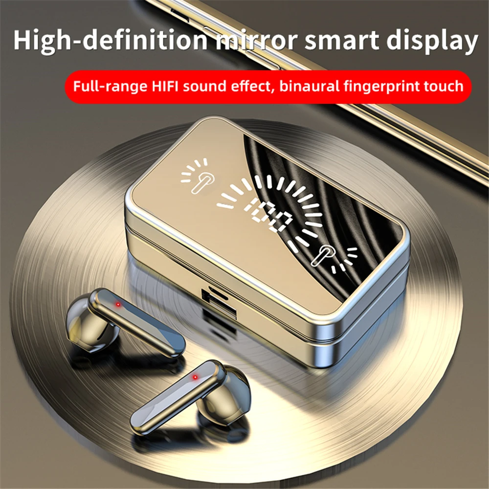 

TWS Bluetooth-compatible 5.1 Earphones Stereo Sports Waterproof Headphones 2000mAh Charging Box Earbuds With Mic Earbuds