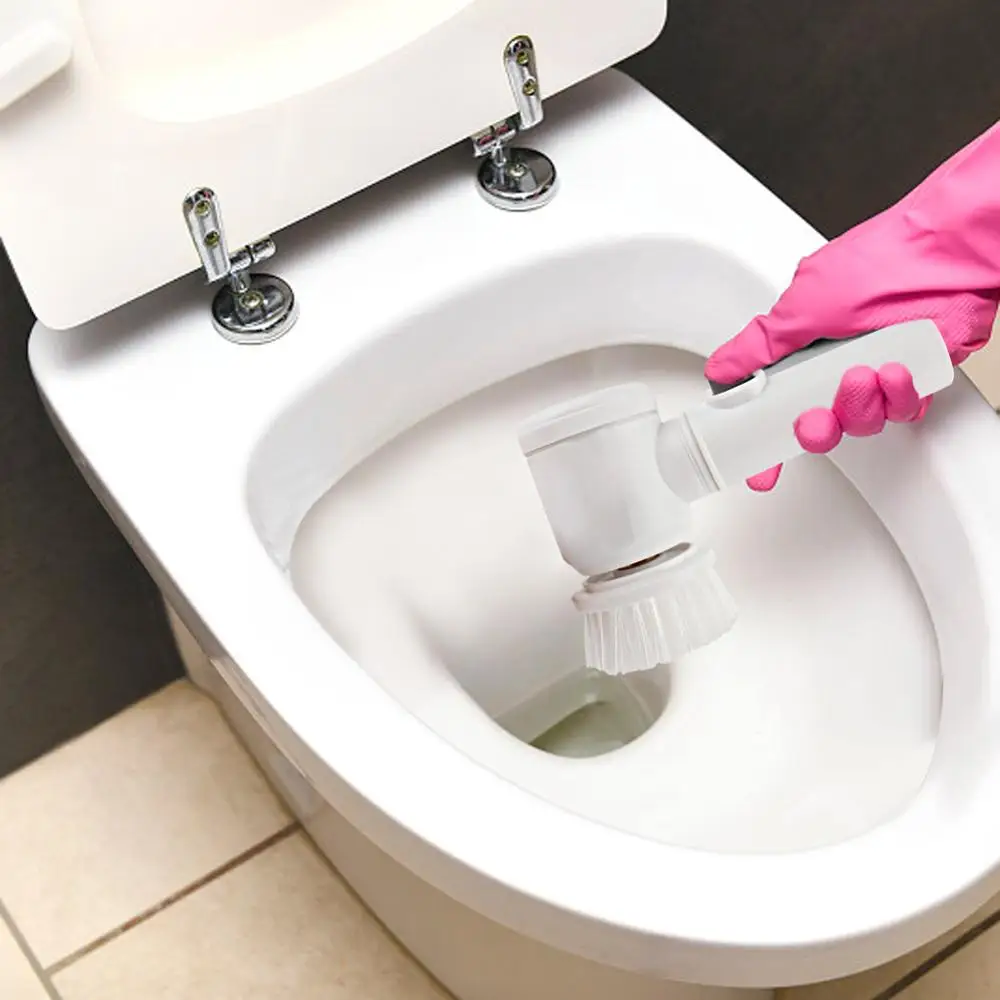 Портативная электрическая щетка для чистки 5 в 1 ванной комнаты тоила и ванны