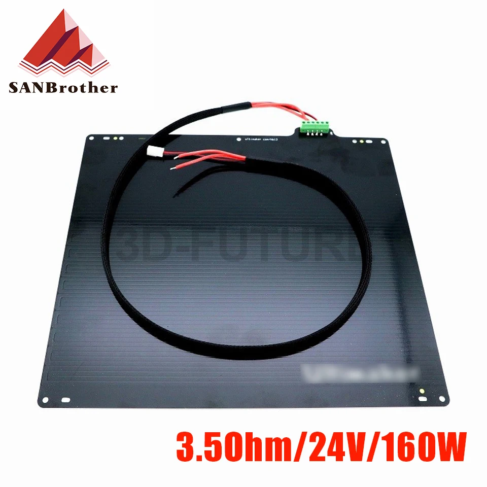 

3D Printer UM2 UM2+ 2 Extended + UM2+ Print Table Heated Bed Parts 24V 3.5Ohm Aluminum Alloy UM2 Heated Bed Plate