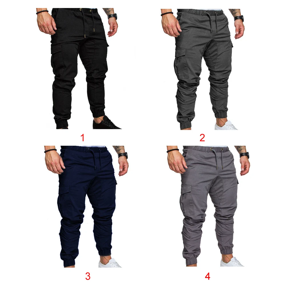 

Men Sweatpants Sportwear Jogger Long Pants Tracksuit Casual Sports Trousers Cargo Pencil Straight Leg Pants Jogging Slim Fit