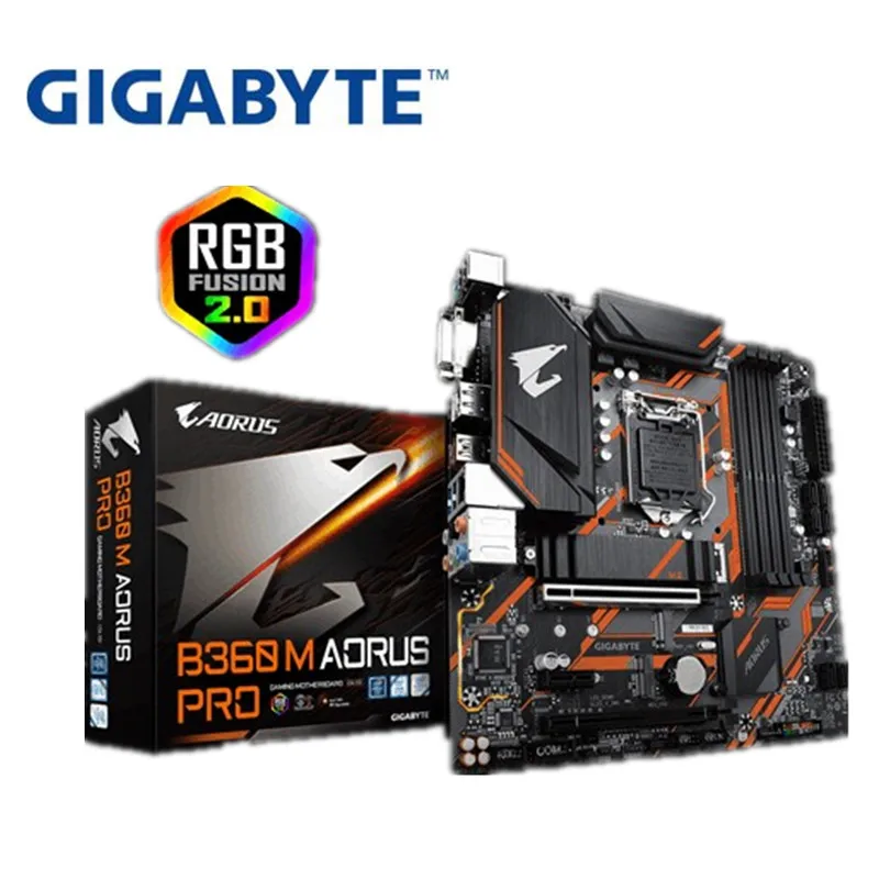 Для Gigabyte GA B360M AORUS оригинальная новая материнская плата B360 Socket LGA 1151 DDR4 USB3.0 SATA3.0