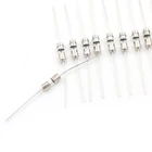 10 шт.лот 250 в двойной Железный колпачок Осевой плавкий стеклянный предохранитель со свинцовым проводом смешанный набор 1A1.5A2A3A5A 3,6*10 мм оптовая продажа