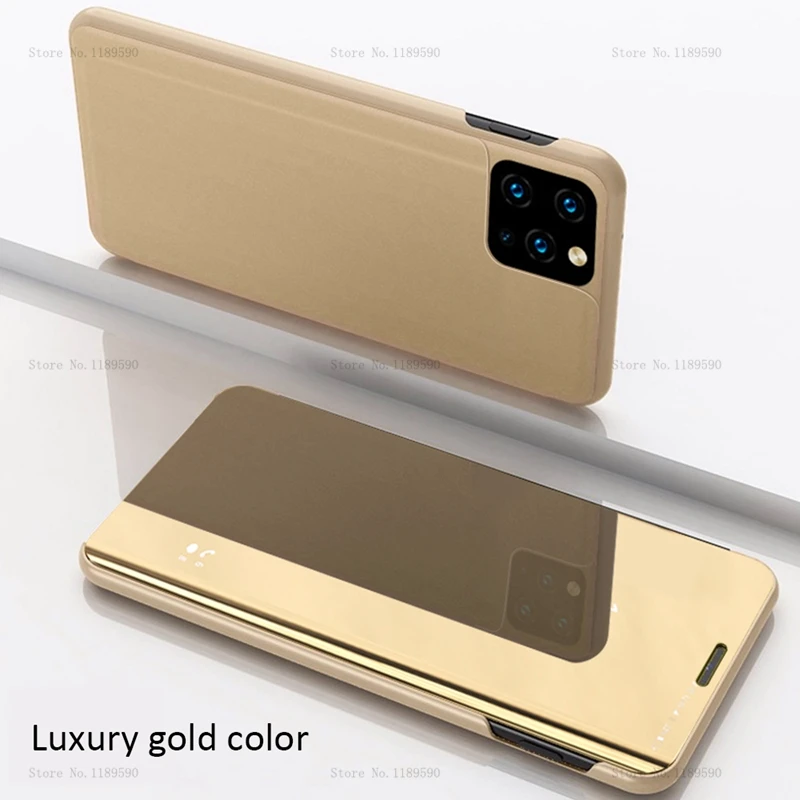 Gold Роскошный зеркальный чехол для телефона iPhone 11 Pro Max XS Max XR 7 Plus 8 с поддержкой откидной крышки для iPhone X 6s 6 Plus 11 защитный чехол - Цвет: Gold
