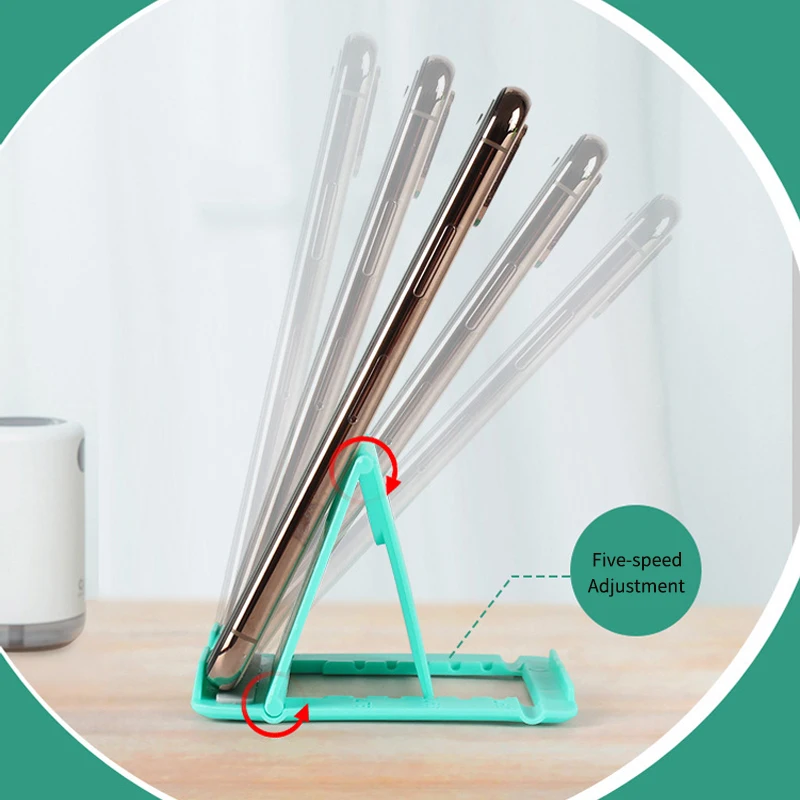 foldable candy color mobile phone accessories portable mini desktop stand table phone holder for iphone 12 samsung xiaomi huawei free global shipping