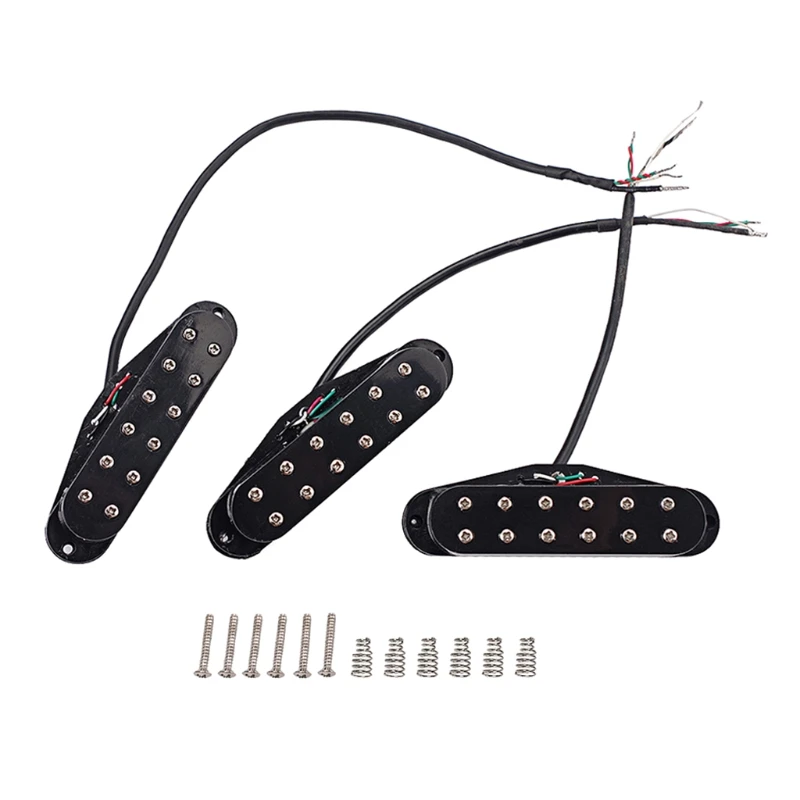 

E5BD Neck Middle Bridge Pickups Set Electric Guitar Pickup Compatible Electric Guitar Parts Replacement Set,Black