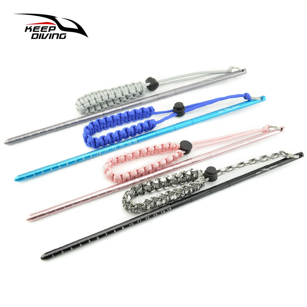 

Aluminum alloy anti-corrosion scuba diving stick pointer rod and hand rope underwater shaker noise generator snorkeling equipmen