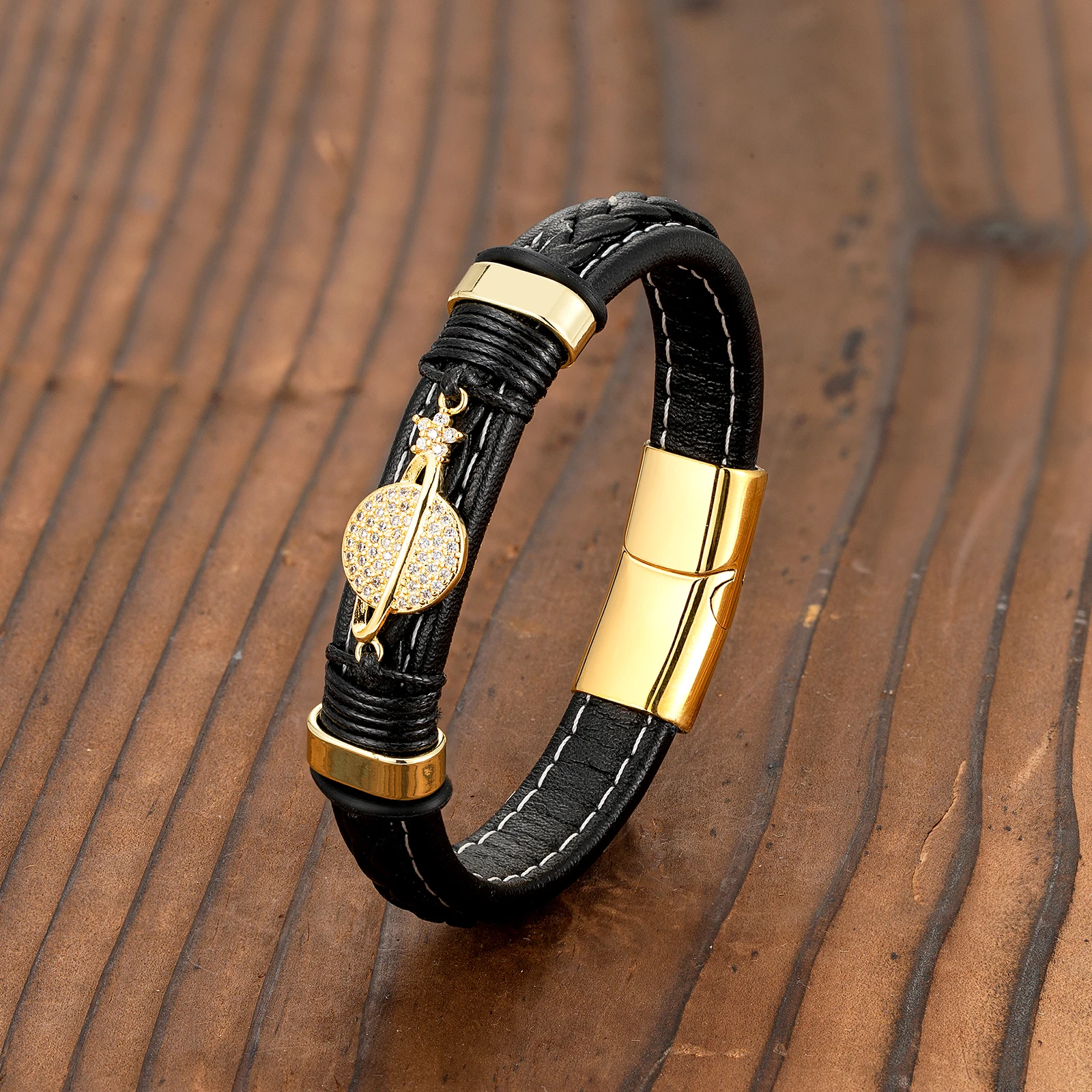 Новинка 2021 нишевой дизайн нейтральный Медный позолоченный браслет из