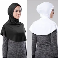 muslim woman girls hijab islamic hijab scarf one piece amira fashion solid color soft and stretch shawl ramadan prayer scarf cap