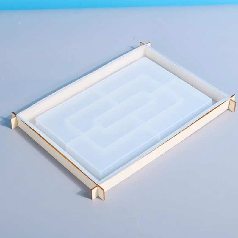 

Crystal Epoxy Resin Mold Jewelry Holder Fruit Snack Tray Silicone Mould DIY Crafts Serving Board Plate Making Tool