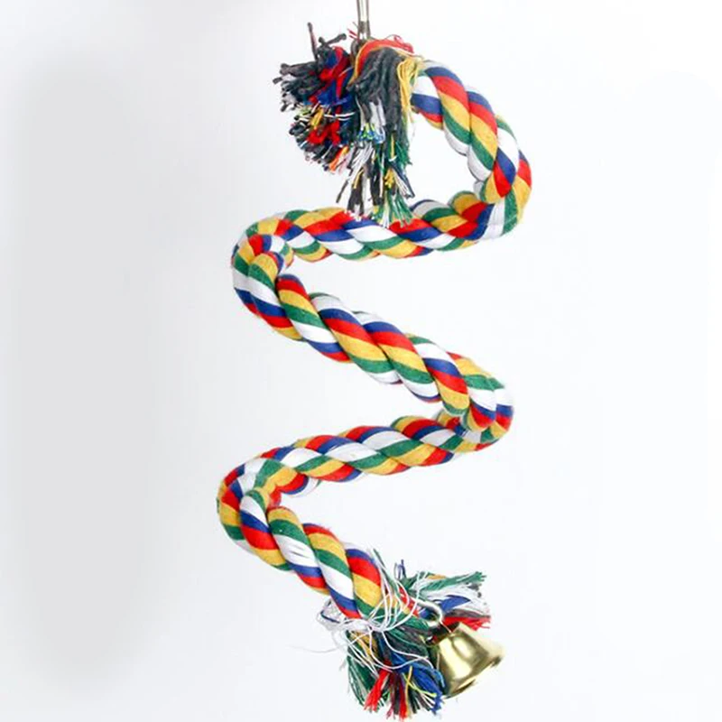 Новая веревка для попугаев подвесная плетеная клетка птиц Cockatiel Toy подставка