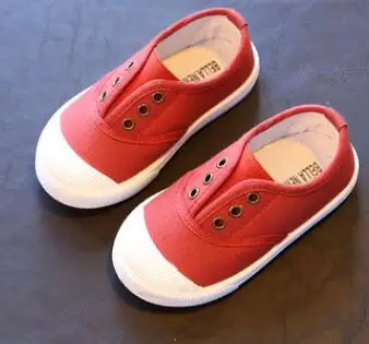 SZ142Dark Red Bekamille/весенне-Осенняя детская повседневная парусиновая обувь; детская обувь на плоской подошве с милым бантом; однотонные кроссовки принцессы для девочек - Цвет: SZ142Dark Red