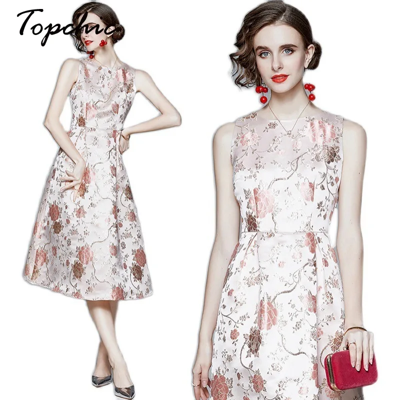 

Summer Women Midi Elegant Floral Printed Dress 2021