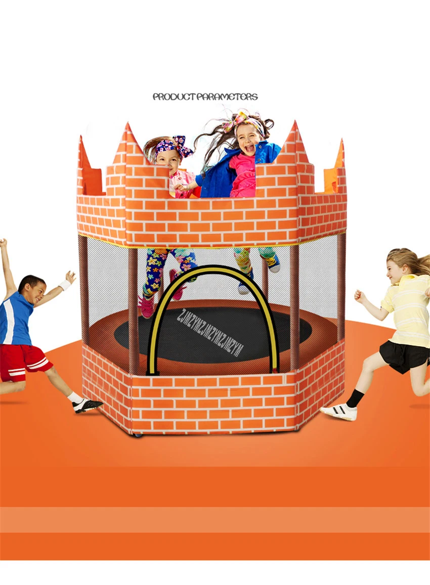 1,5 м Диаметр Круглый детский мини батут корпус подкладка-сетка Rebounder уличные упражнения оранжевый батут замок 150 кг нагрузка-beare