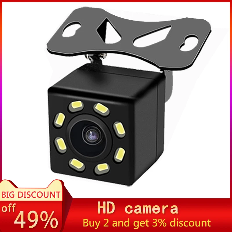 

car Rear View Camera Universal 8 LED Night Vision Backup Parking Reverse Camera HD Color Image Waterproof 170 Wide Angle