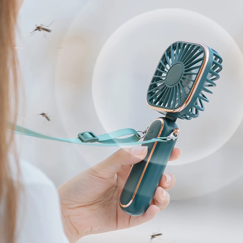 

Hanging Neck Fan Folding USB Handheld Fan Adjustable Desktop Fan Air Cooler with repel mosquito for Home Office Outdoor Travel