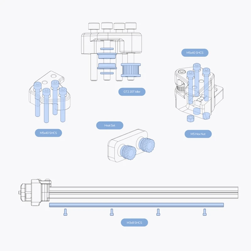 

Voron 2.4 3D Printer Project Fasteners Screws Nuts Full Kit V2.4 3D Printer Screws Full Kit