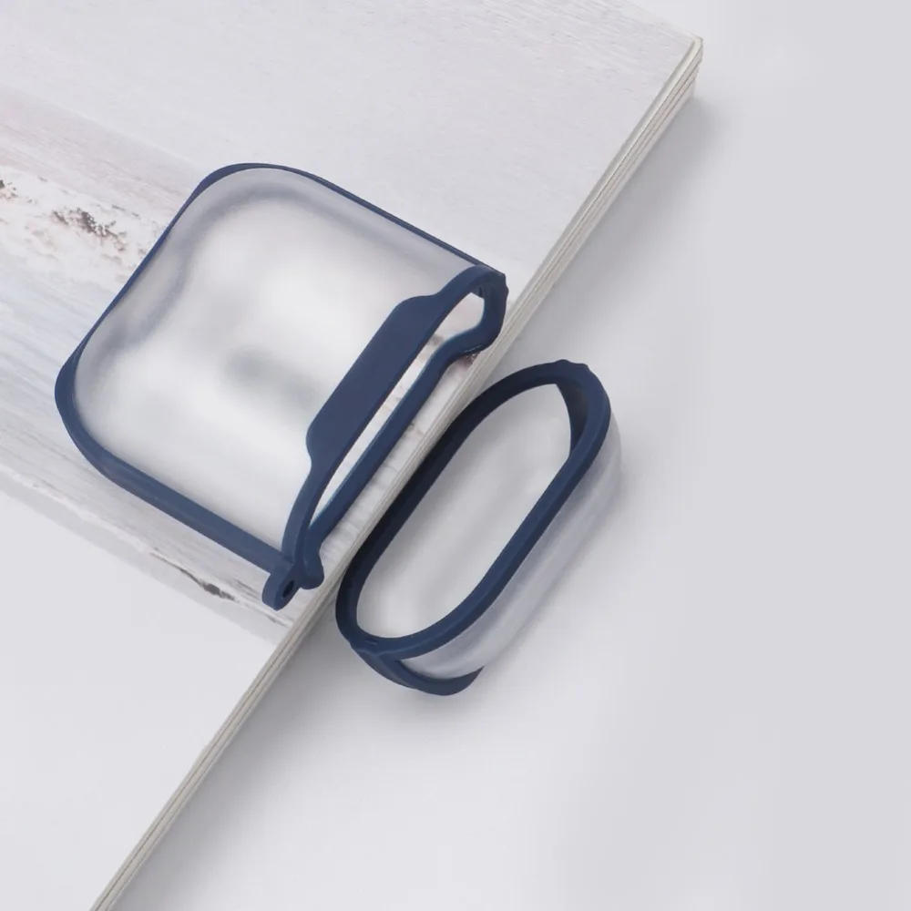 Прозрачный матовый чехол для AirPods, прозрачный чехол для Apple Airpods, 2 чехла, коробка для наушников, аксессуары, сумка, беспроводной Bluetooth, чехол для наушников