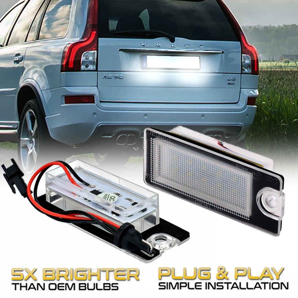 2 шт./Лот 12 В Автомобильный светодиодный номерной знак освещение 18 SMD супер белые