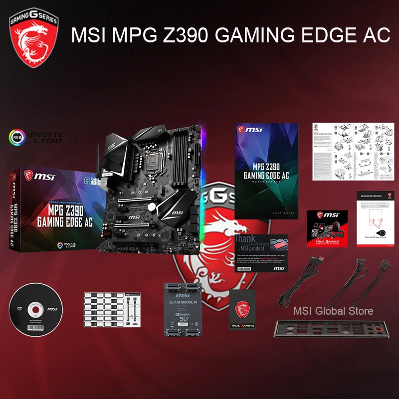Günstig LGA 1151 MSI Z390 GAMING Motherboard LGA 1151 I9 I7 I5 I3 DDR4 128GB PCI-E 3,0 M.2 HDMI Desktop Intel Z390 Placa-Mãe 1151 ATX