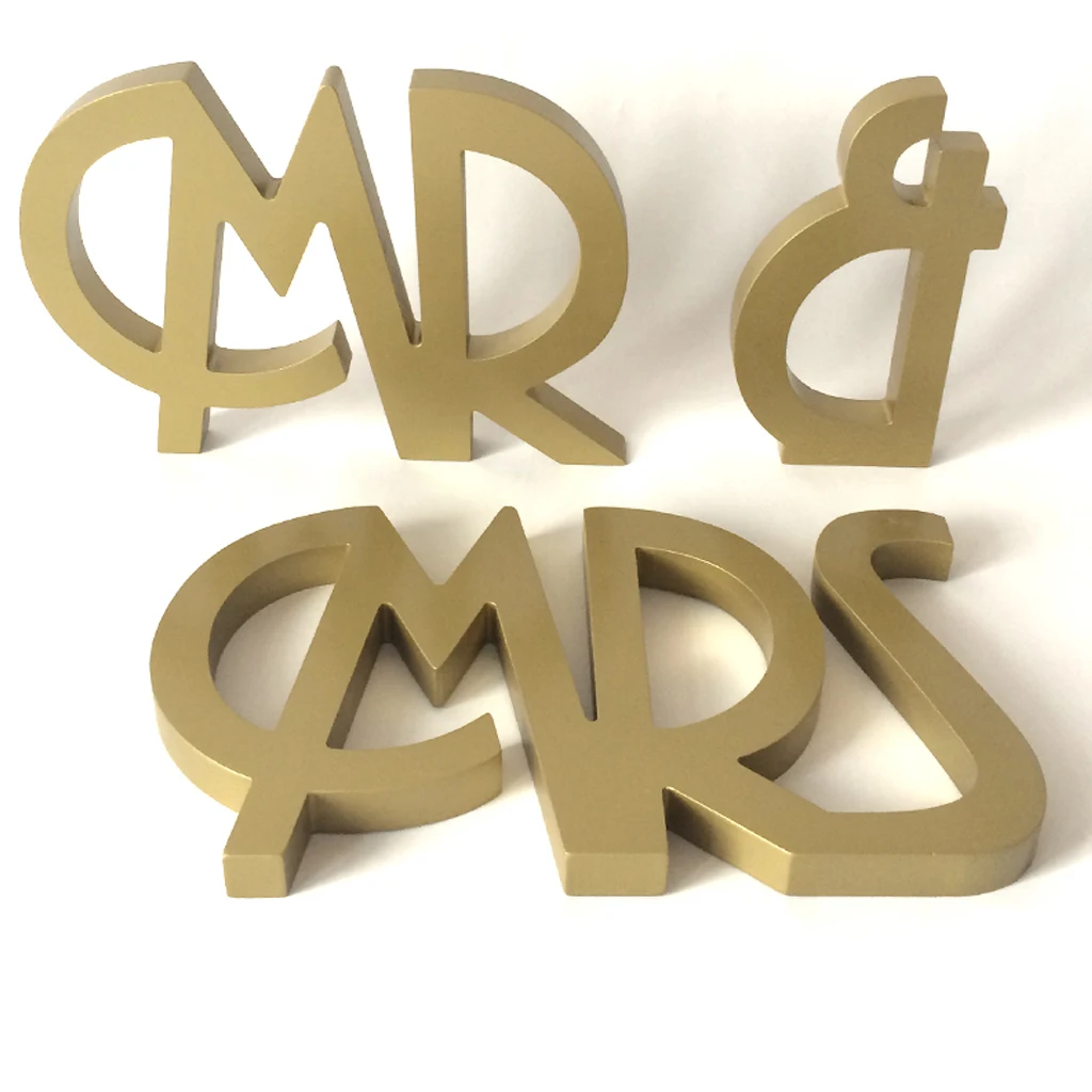 3 шт. MR MRS буквы знак деревянная стойка Настольный подарок Свадебная вечеринка