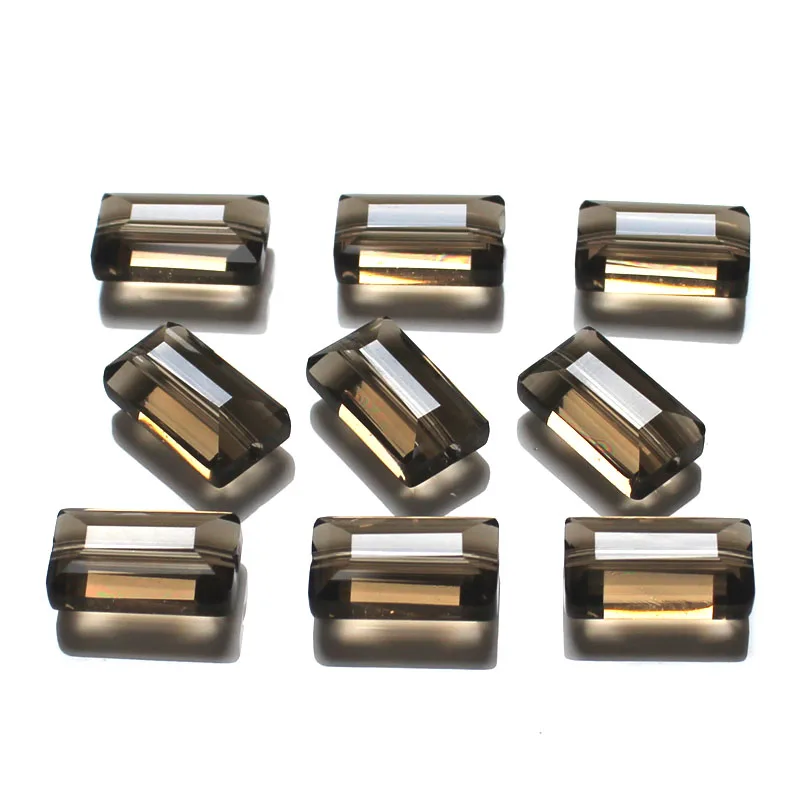 

Clear Color Crystal Beads 8x14MM Rectangle Shape Faceted Glass Beads For Jewelry Making DIY
