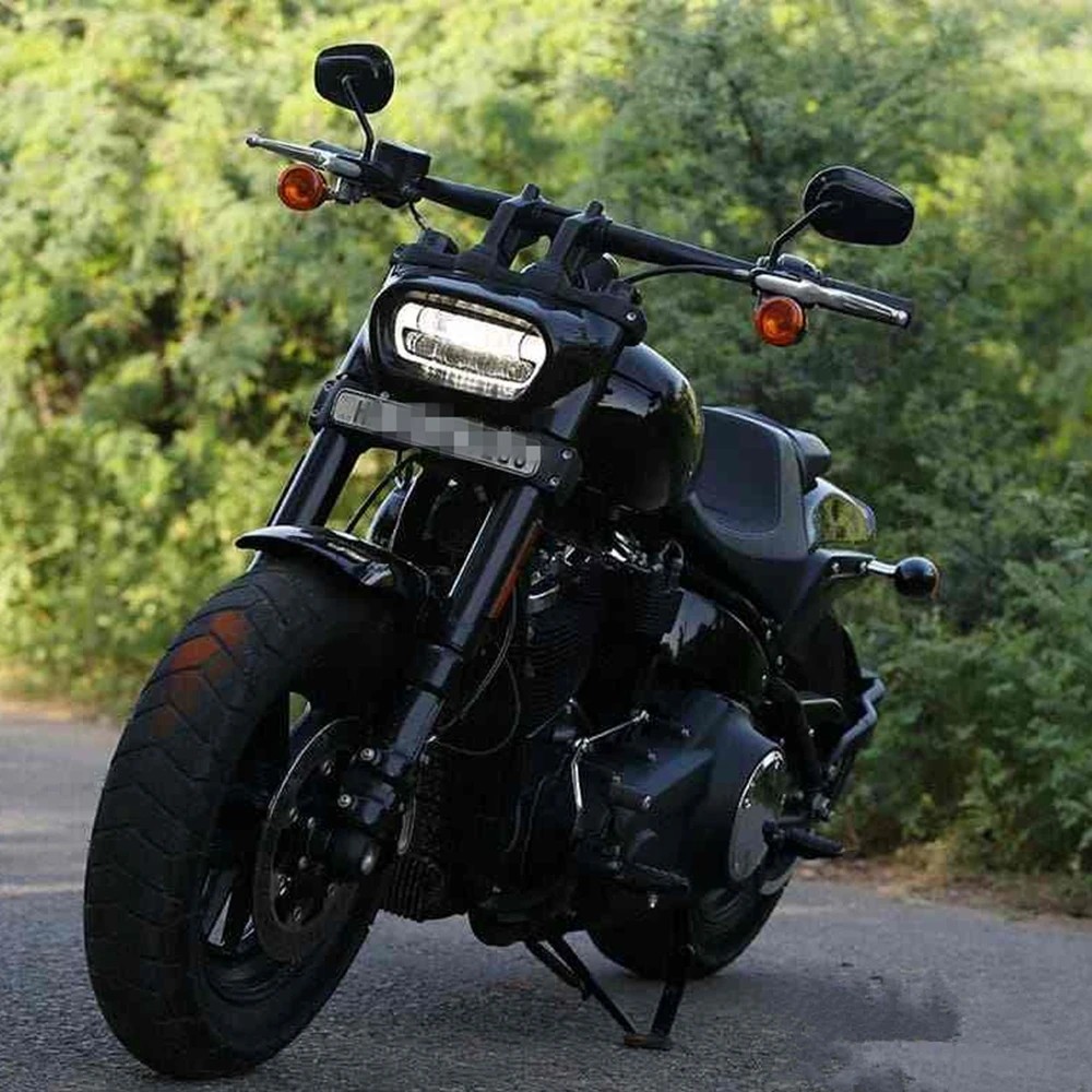 Передняя фара для мотоцикла Fat Bob светодиодная дальнего и ближнего света белая