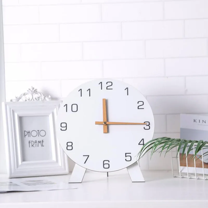 Простые креативные настольные часы для офиса настенные двойного назначения