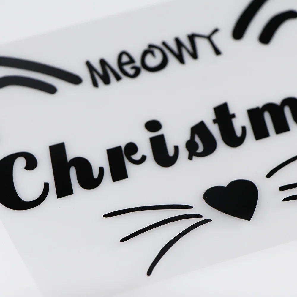 

YOJA 16.4X12.4CM MEOWY CHRISTMAS Creative Window Car Sticker Vinyl Decals ZT4-0046