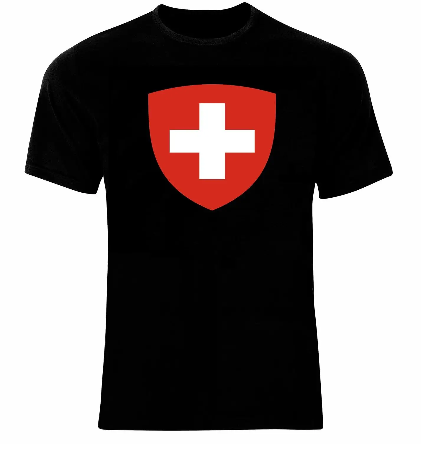 

Coat of Arms Of The Switzerland Swiss Arms Flag T-Shirt Cotton O-Neck Short Sleeve Men's T Shirt New Size S-3XL