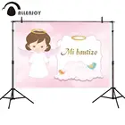 Allenjoy девушка крестин вечерние ринка фотозона розовый акварель угол птицы облака принцесса Новорожденные декорации