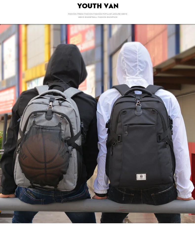 sport men basketball footbal backpack school bag for teenager boys soccer ball pack laptop bag football net gym bags male free global shipping
