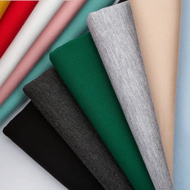 Широкая эластичная двухсторонняя трикотажная ткань из хлопка и спандекса 62