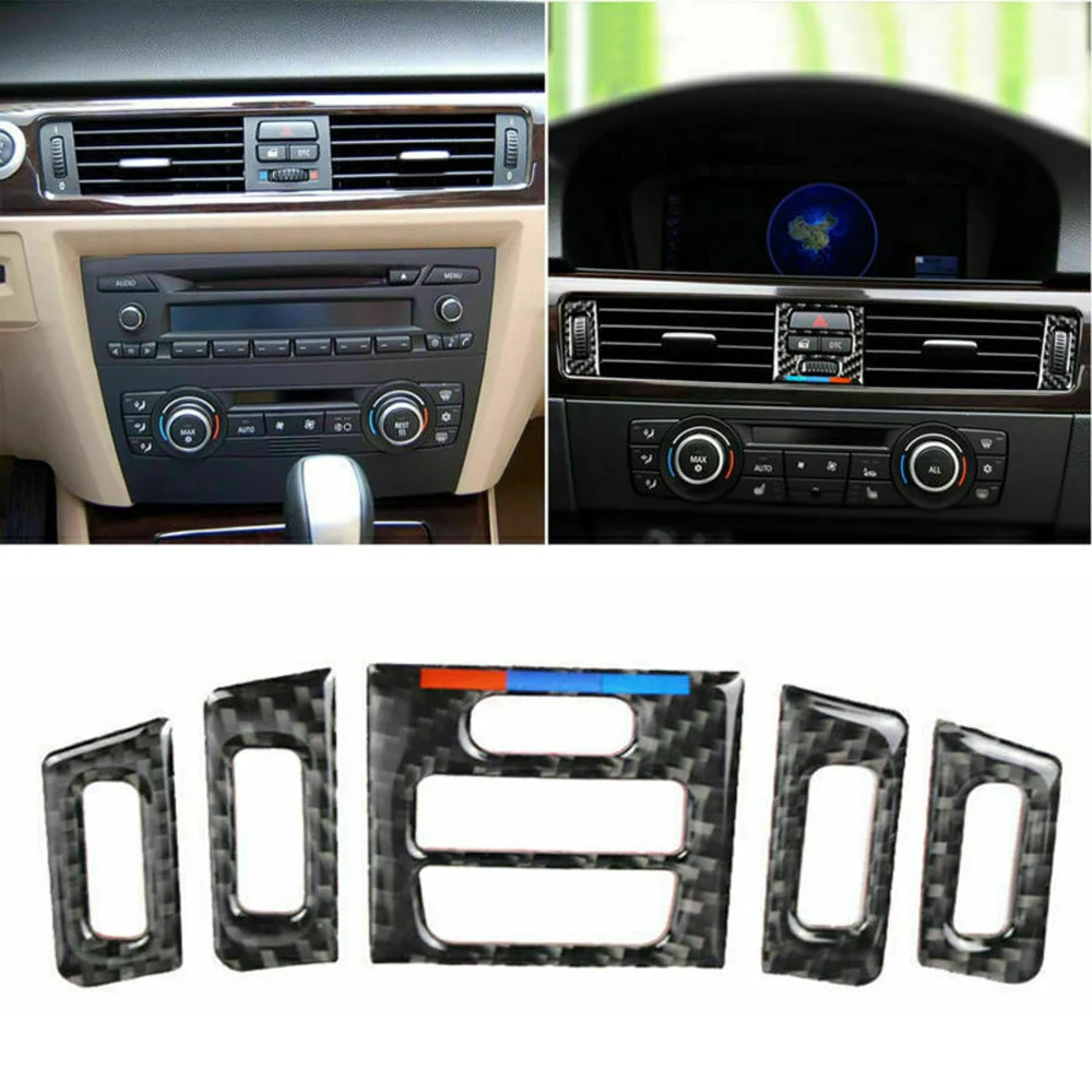 Для BMW E90 E92 E93 2005 2012 углеродное волокно вентиляционное отверстие приборной панели
