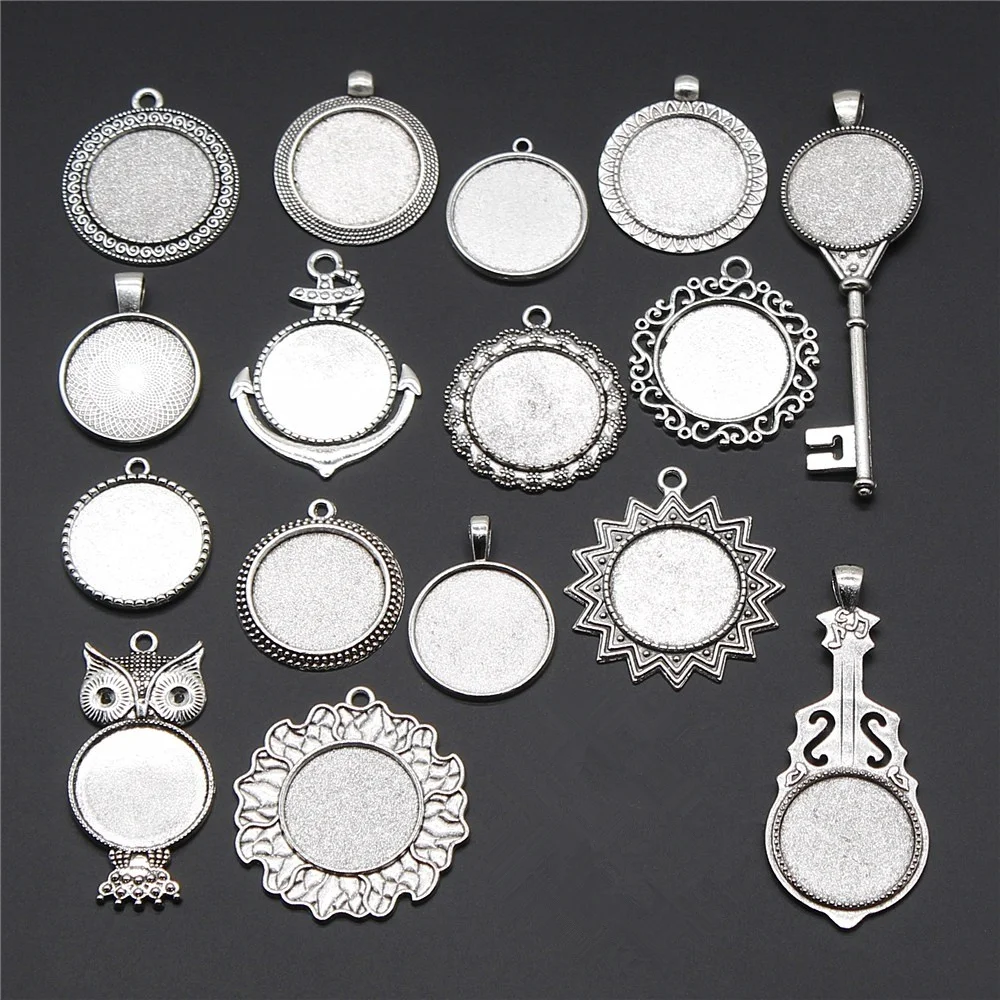 5 шт. круглый стеклянный кабошон 25 мм|Ювелирная фурнитура и компоненты| |