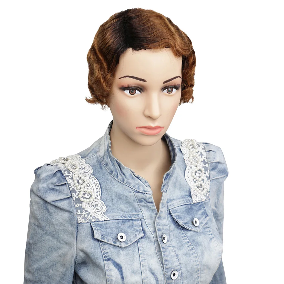 Волнистые парики из синтетических волос термостойкие короткие для