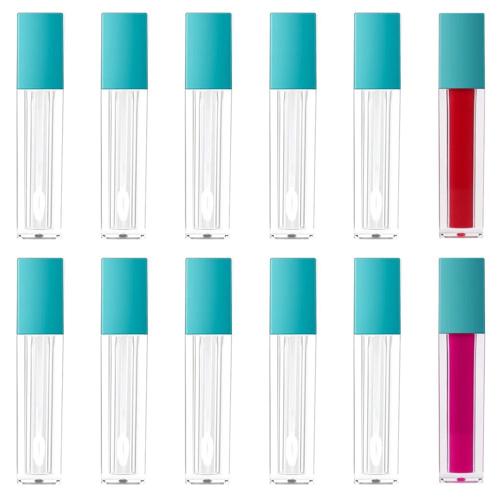 

5.5ml Square Empty Plastic Lip Gloss Tube Refillable Lip Balm Bottle Reusable Sample Container For Lipstick Cosmetic