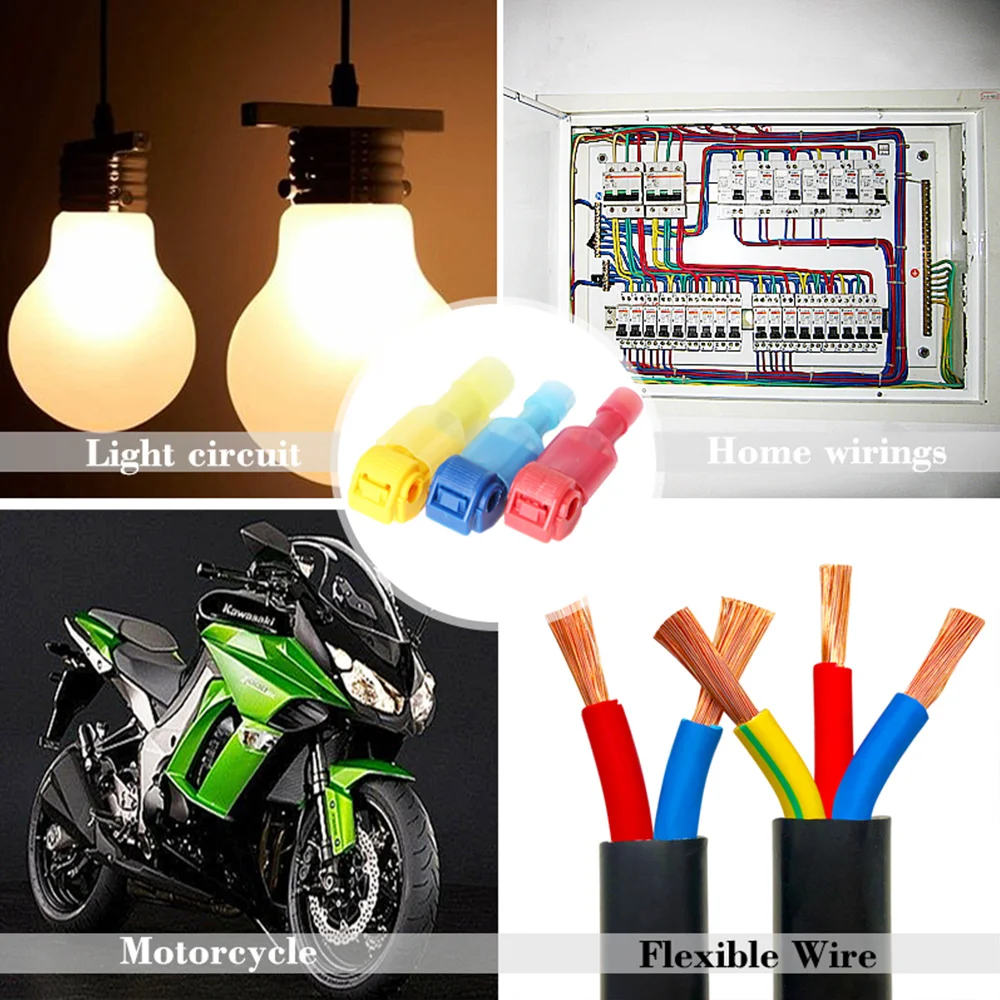 

Self-Stripping Quick Cable Connectors Snap Splice Lock Wire Terminal Crimp Wire Connector Waterproof Electric Connector