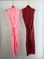 New 2021SS Summer Women Luxury High Waist Slim Vest Sleeveless Dress 2 Color Ddxg2v 4.10