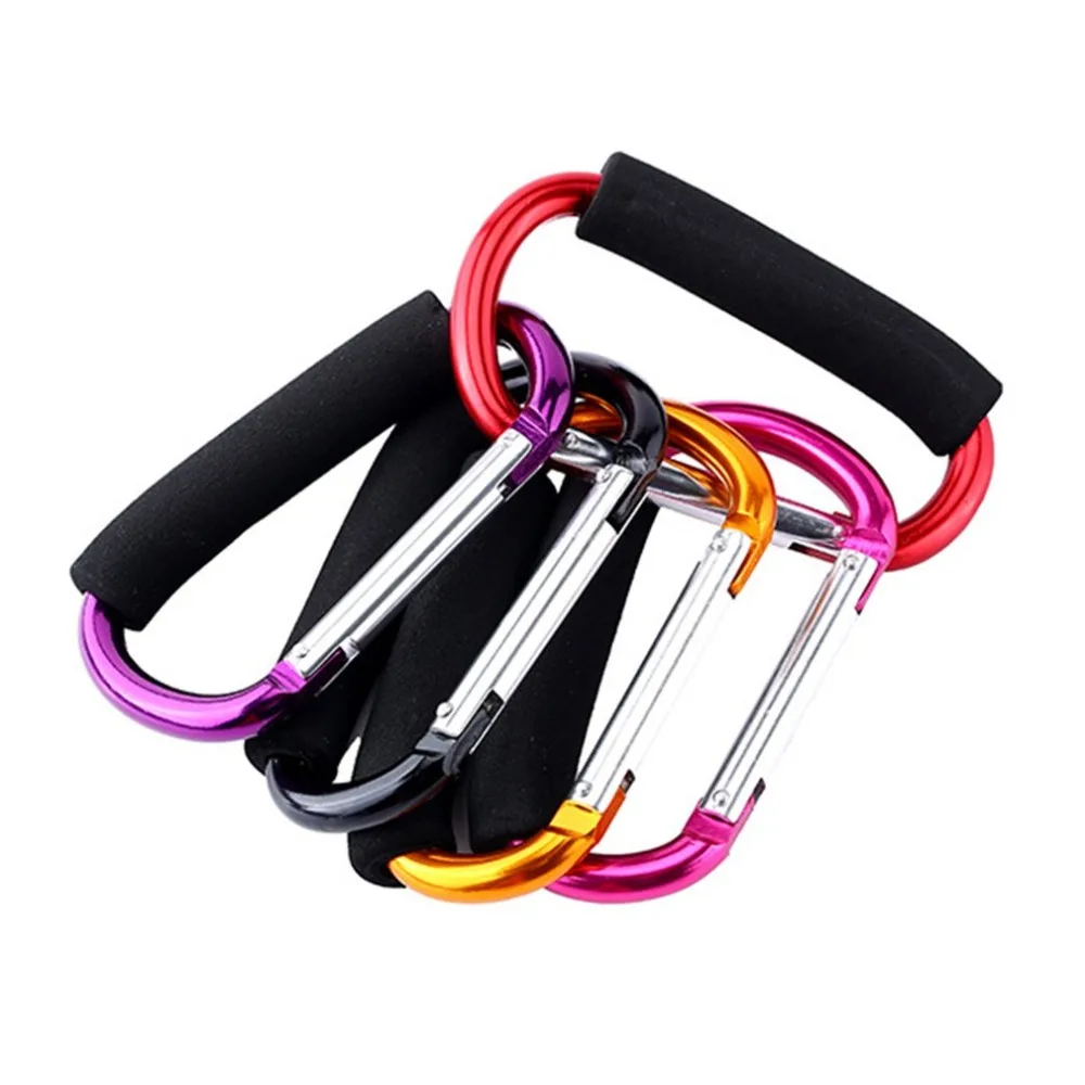 Алюминиевые крючки для детской коляски Кнопка карабин хозяйственные сумки крюки