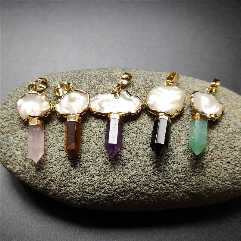 Красочная подвеска FUWO потрясающий дизайнерский богемный искусственный жемчуг