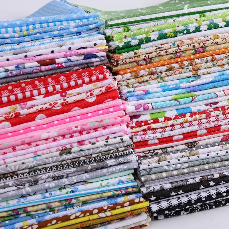 

7 Pieces/Pack DIY Sewing Fabric Printed Cotton Fabric For Patchwork Craftsman Cloth Thin Materials Sold In Bundles 24*25cm