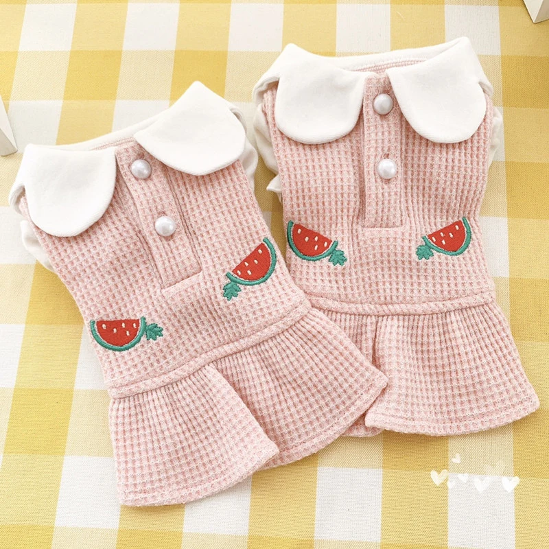 Платье для кошки Чихуахуа Йоркширский терьер одежда маленьких собак зимний