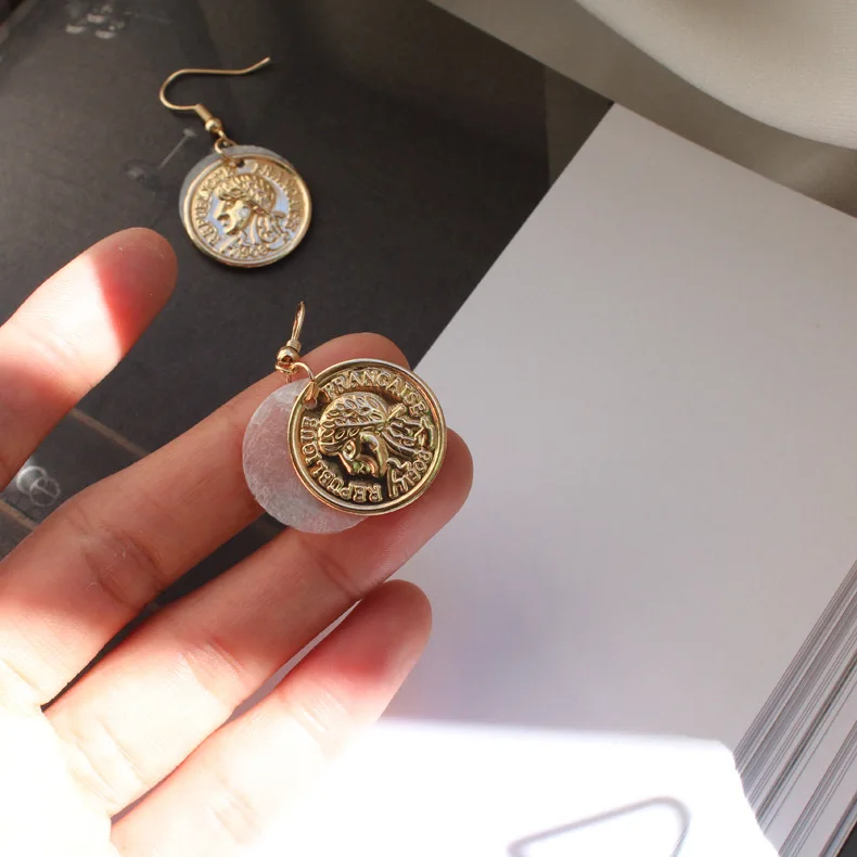 2019 модные золотые монеты ручной работы натуральная круглая оболочка