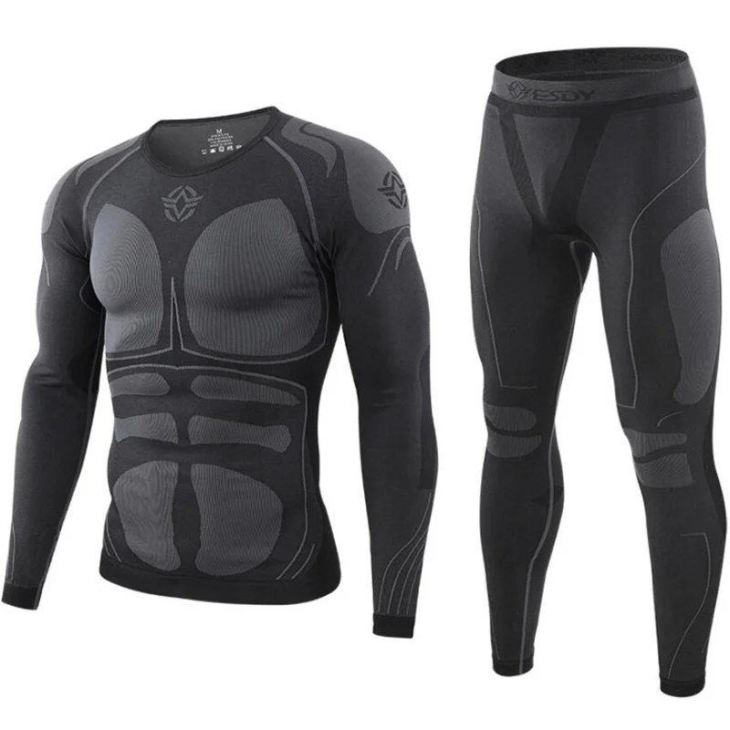 

Seamless tight tactical thermal underwear men Outdoor sports function breathable training cycling thermo underwear long johns