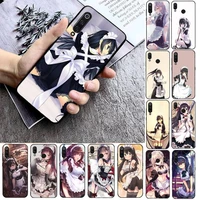 fhnblj cartoon cute maid girl phone case for xiaomi max3 mi 9 se mi8 f1 9se 10 lite f1 back coque