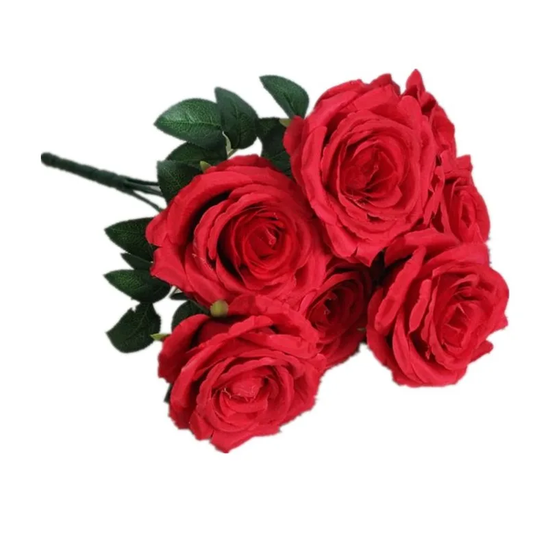 Свадебная искусственная Роза большая крутящаяся роза с 7 головками свадебное