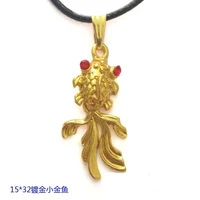 goddess of gold plated gold eyes small goldfish pendant set red diamond fashion pendant pendant jewelry